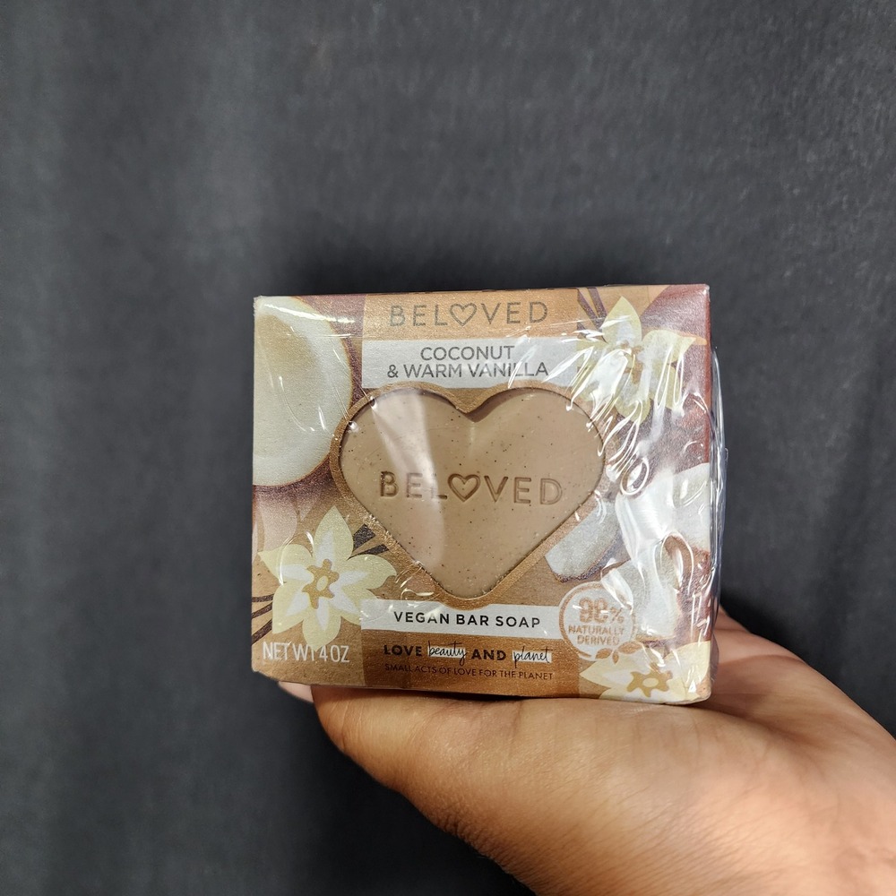 Beloved Coconut & Warm Vanilla Vegan Bar Soap 4oz 3-Pack Love Beauty and Planet‎